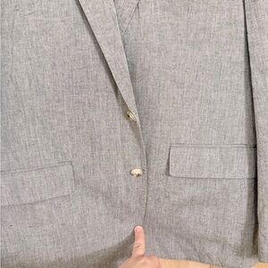 J. Crew linen cotton blend Gray suit. 42s 34 pants